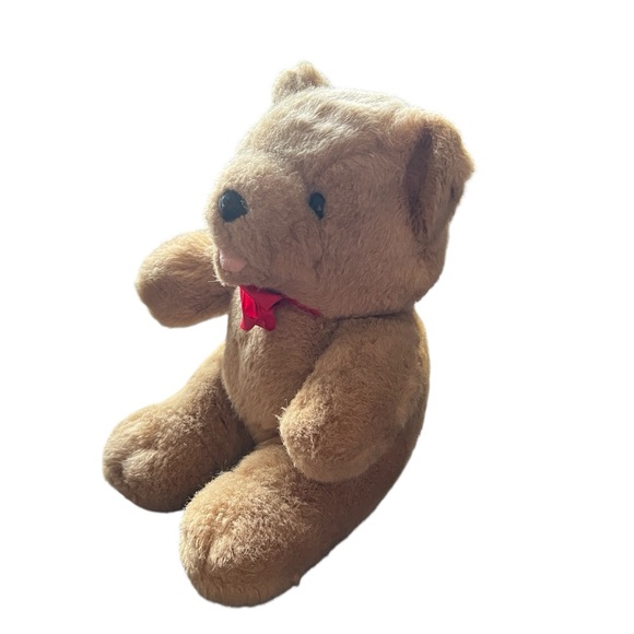 Vintage 1990 Dakin Teddy Bear Brown Stuffed Animal Works 9” Sitting - Picture 2 of 13